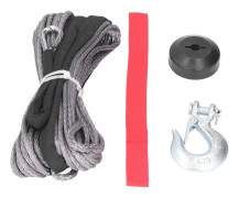 Vinschrep-kit med fjäderbygelkrok, gummistopp, 4400 lbs last, slitstark, universell