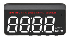 Bil LED HUD OBD Head Up Display Spänning Bränsleförbrukning Display Överhastighetsvarning Alarm
