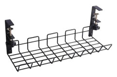 Trådkorg Hylla Under Bord Tråd Förvaringsställ Under Bord Kabelhanteringsbricka Tråd Organizer Trådkabelhållare Korg 1st