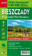 Bieszczady 1:100 000 / Bieszczady nationalpark 1:50 000. Laminerad Turistkarta. Wyd. 2023. Vitt