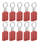 10 st Lockout-hasp 25mm 1.0in 6 hål Aluminium Röd för Kemiindustri Elkraft Petroleum Kolgruva