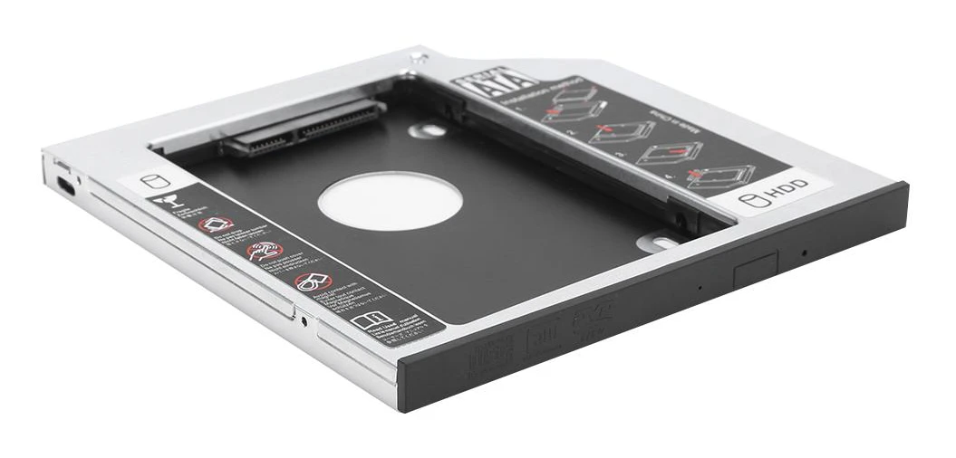 Fäste för SSD-enhet Lättviktigt datortillbehör Aluminiumlegering Förtjockad för 9,5 MM SSD