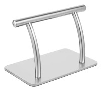 Frisörsalong fotstöd - Fotpedal till frisörstol - Halkfri - Rostfritt stål - För barberare & skönhetssalong - Silver