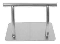 Fotstöd frisörstol - Fotpall / fotpedal för salong, hem och kontor - 201 rostfritt stål och gjutjärn - 30×18 cm - Montering - Silver
