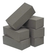Floral Foam Blocks for Flower Arrangements, Easy-to-Cut Wet Dry Foam Blocks for Home Vase DIY Bouquet Shop Display, Grey 4-Pack