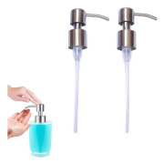 2-pack Tvålpump i Rostfritt Stål Huvud Tvålpump Spray Huvud Pump Handtvål Spray Huvud Rostfritt Stål Tvålpump Korrosion 22mm