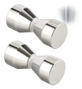 2 st duschdörrhandtag silver aluminiumlegering duschdörrknopp för duschdörrar, glasdörrar, balkongdörrar, sovrumsdörr
