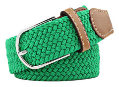 Flerfärgat Elastiskt Vävt Bälte Casual Flätat Stretchbälte Ljusgrön Ljusgrön Light Green