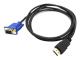 Bärbar 1,8m 1080P HDMI-kompatibel hane till VGA hane adapterkabel videokonverteringssladd för PC DVD HDTV