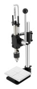 Läderpress manuell - Handpressmaskin - Gjutjärn 160 kg tryck - Justerbar höjd 0–16 cm - Borrchuck för hålslag/stansning - Svart