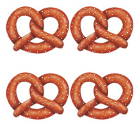 Pappersdekoration Pretzels - 4-pack