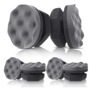 6 st Däck Hex Grip Dressing Applikator Tvättbar Däckglans Applikator Dressing Pad Bilvård Skumsvamp Återanvändbar Däckrengöringssvamp för Halkfritt