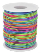 Elastisk tråd för pärlor, stretchtyg, hantverkssnöre 1mm regnbågsfärgad pärltråd för DIY handgjorda smycken, halsband, armband