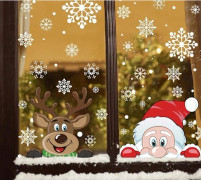 Jultomte och Rudolf Fönsterdekorationer 6 Ark