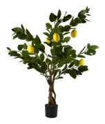 Konstgjort citronträd i plast VIRIDIS 130 cm Grön/Gul 1 st