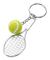 Keychain tennis racket, metal keychain creative keychain sports keychain tennis (2 pieces)