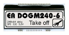 Display elektronik grafiskt display 240 x 64 pixlar 94 x 40 x 2 mm