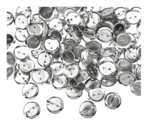 100 st Rund Nålhållare för Badge, Brosch, Knapp, 20mm för DXGHC