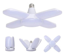 60W LED Garagebelysning, E27 6000 Lumen Säkerhetstaklampa, Deformerbar Verkstadslampa med 4 Justerbara Paneler, Superstarkt Dagsljus för Garage, Lager