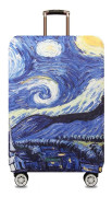 Thickened Luggage Cover, Washable Travel Suitcase Cover, 18/24/28/32 inch Suitcase Spandex Protective Cover (M(22 \"-24 \" luggage), Starry Sky)