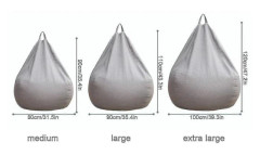 Helt nytt extra stort sittpuff sofföverdrag inomhus lat fåtölj lämplig för vuxna och barn, het rea!