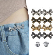 Midjejusterare för byxor, justerbara jeansknappar, avtagbar jeansknapp, ingen sömnad krävs, mindre 4-pack jeansknappar