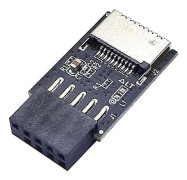 Motherboard USB2.0 9-pin to Type-C A-key Front Panel Converter USB3.2 Type-E Interface Header Ad[CO]