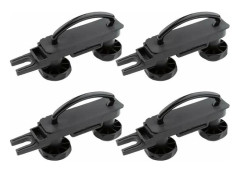 4 pcs Universal Roof Box U-shaped Mounting Brackets Inner Width with 8 Locking Nuts