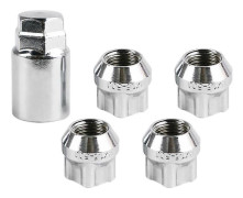 4st Krom M14x1.5 Stöldskydd Hjul Lås Mutter Kon Säte Hjul Lås+nycklar För Model S/3/ Hjul