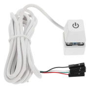 PC Power Button Computer Case Button White Cable 1.65m Extension for Easy Use Random