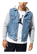 Levis Denim Patchwork Hooded Jacket Herrjackor Blå A0632-0000 XXL