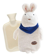 Hot Water Bottle, Hot Water Bottle with Soft Plush Cover, Hot Water Bottle, Rubber Hot Water Bottle, White Rabbit Hot Water Bottle White Rabbit