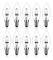 42W E14 C35 Dimbar Halogenlampa AC 220-240V Varmvit 2700K E14 Transparent Halogen Glödlampa (10-pack)