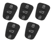 5st ersättningsnyckelskal gummi 3-knappars dyna passar för Hyundai passar för Kia (utan bokstav)_Överraskningsgåva