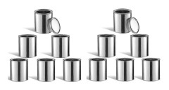 12 st metallfärgburkar 0,5L tomma ofodrade färgburkar metallfärgshinkar för hantverk DIY-projekt förvaring