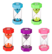 5 stycken Sandtimmar Timglas Barn Timglas Nedräkningstimer 5, 10, 15, 20, 30 Minuter för Tandborstning Dusch Barn Leksaker Presenter Kök Hem Kontor