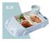 1 set middagstallrik tecknad design fack matkontaktkvalitet avtagbar grönsaksrätt frukt dessert matbricka daglig användning QingHai