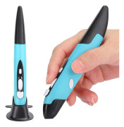 Trådlös pennmus 2.4G Optisk fickmus med justerbar 800/1600 DPI Mini USB Datorstylus för bärbar dator PC Bärbar fingermuspenna (Blå)