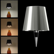Trådlös LED-flasklamp för vin (Silver) Silvrig Silvrig