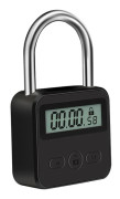Smart Time Lock, Metal Time Lock, Up to 99 Hours, with LCD Screen, Time Manager, Unlocked Only When Time is Up - Be a Self-Disciplined Me Black