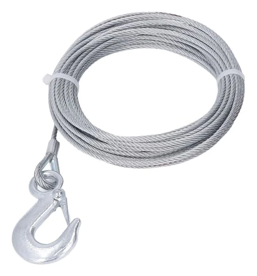 Vinsch vajer 4mmx12m kabel 2000LBS styrka rostfritt stål galvaniserat utbyte