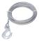 Vinsch vajer 4mmx12m kabel 2000LBS styrka rostfritt stål galvaniserat utbyte