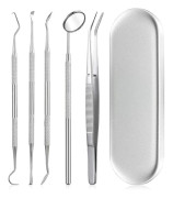 Tandhygien-set - 5 delar rostfritt stål Silver