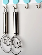 Danish Dough Whisk in Stainless Steel, Manual Dough Scraper and Flour Coil Whisk Stirrer, Bread Cake Leveler, Dough Mixer