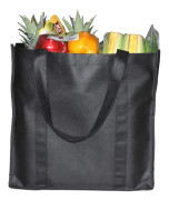 6-pack återanvändbara matkassar med handtag, non-woven shoppingkassar - Håller 44+ lbs (20 KG) - Extra stora och hållbara hopfällbara shoppingkassar