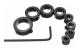 8-delars borrbitbegränsningssats för verktyg och instrument – 3, 4, 5, 6, 8, 10, 12 och 16 mm borrbitstoppsortiment (set om 8)