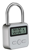 Smart Time Lock, Metal Time Lock, Up to 99 Hours, with LCD Screen, Time Manager, Unlocked Only When Time is Up - Be a Self-Disciplined Self Silver