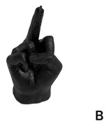 Kreativa ljus, långfingerformade gestdoftljus, hållbara Black/9*6*5cm