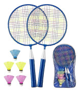 【HT】1 par badmintonracketar för barn, badmintonset för barn, lätta racketar i nylonlegering för barn, nybörjare, inomhus- och utomhussport
