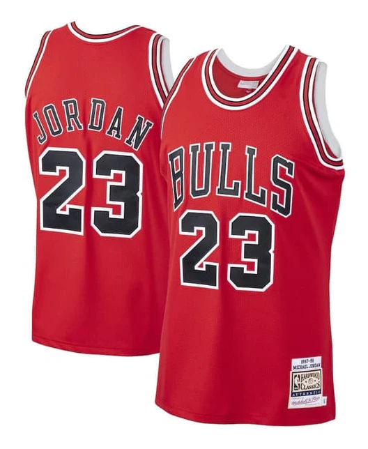 Herr #23 Michael Jordan Chicago Bulls Retro Tröja